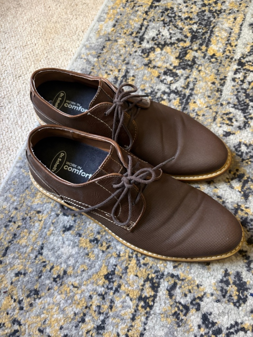 Dr. Scholl's Men's Brown Lace-Up Derby Shoes